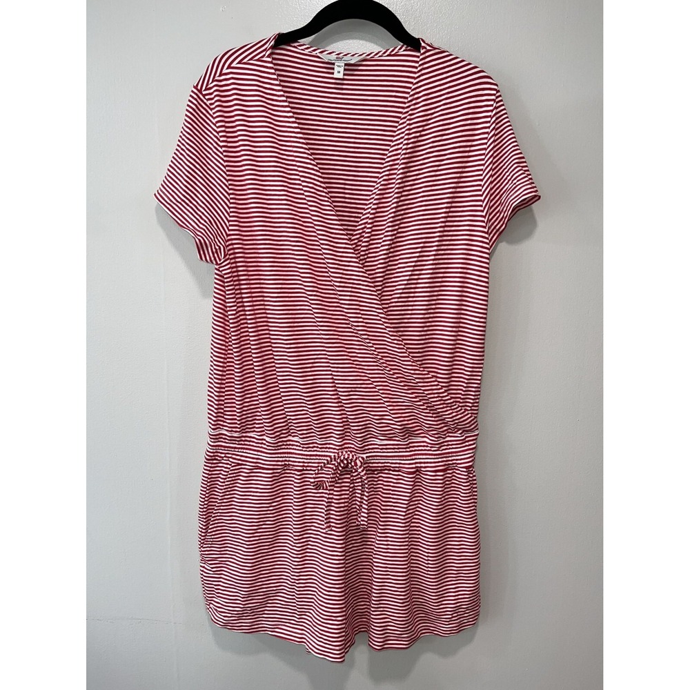 Vineyard Vines Knit Red & White Stripe Crossover Romper Medium‎